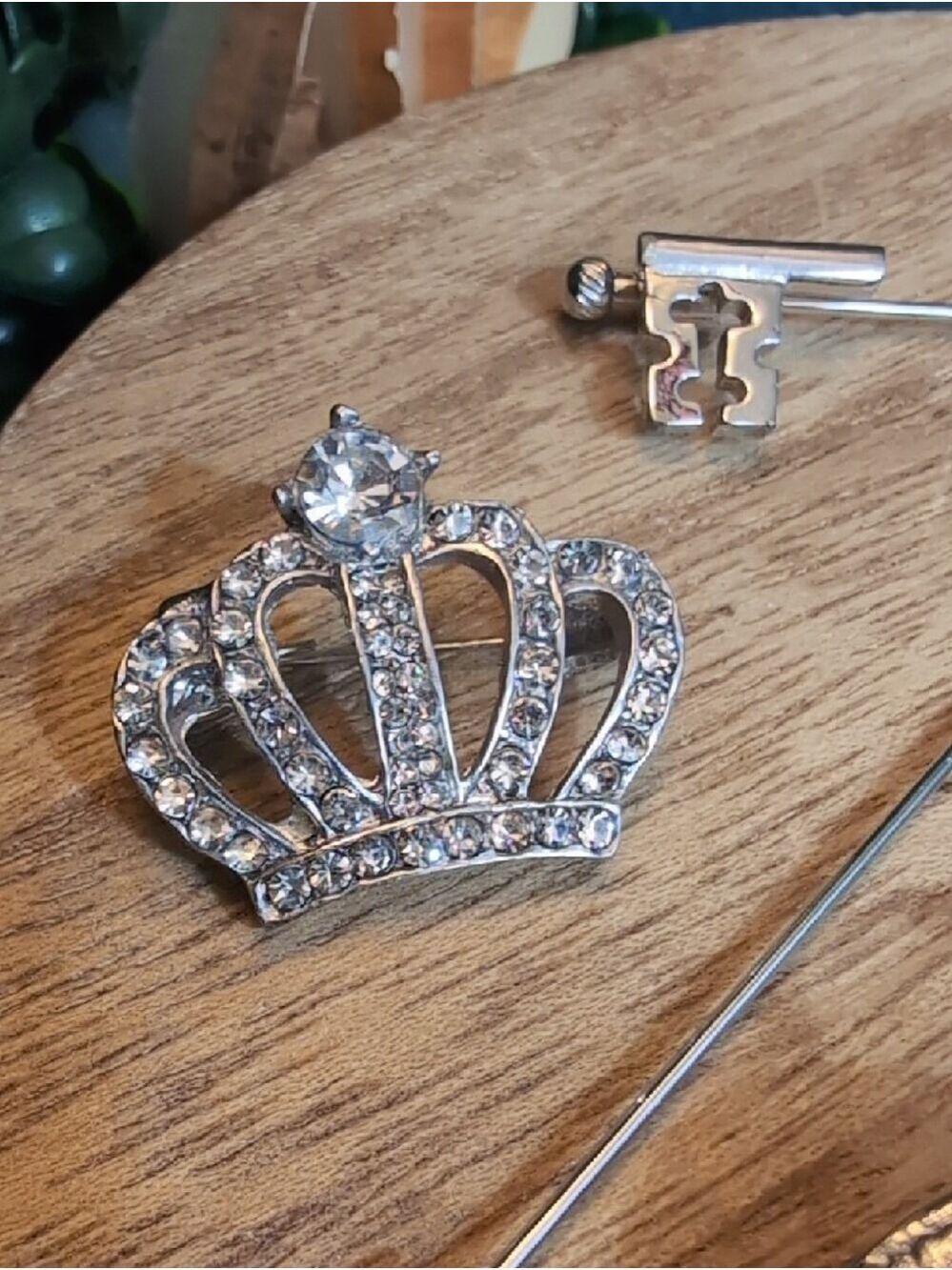 Crown, Crescent Moon ,Key & Cowboy Hat Pin Set - Picture 3 of 9